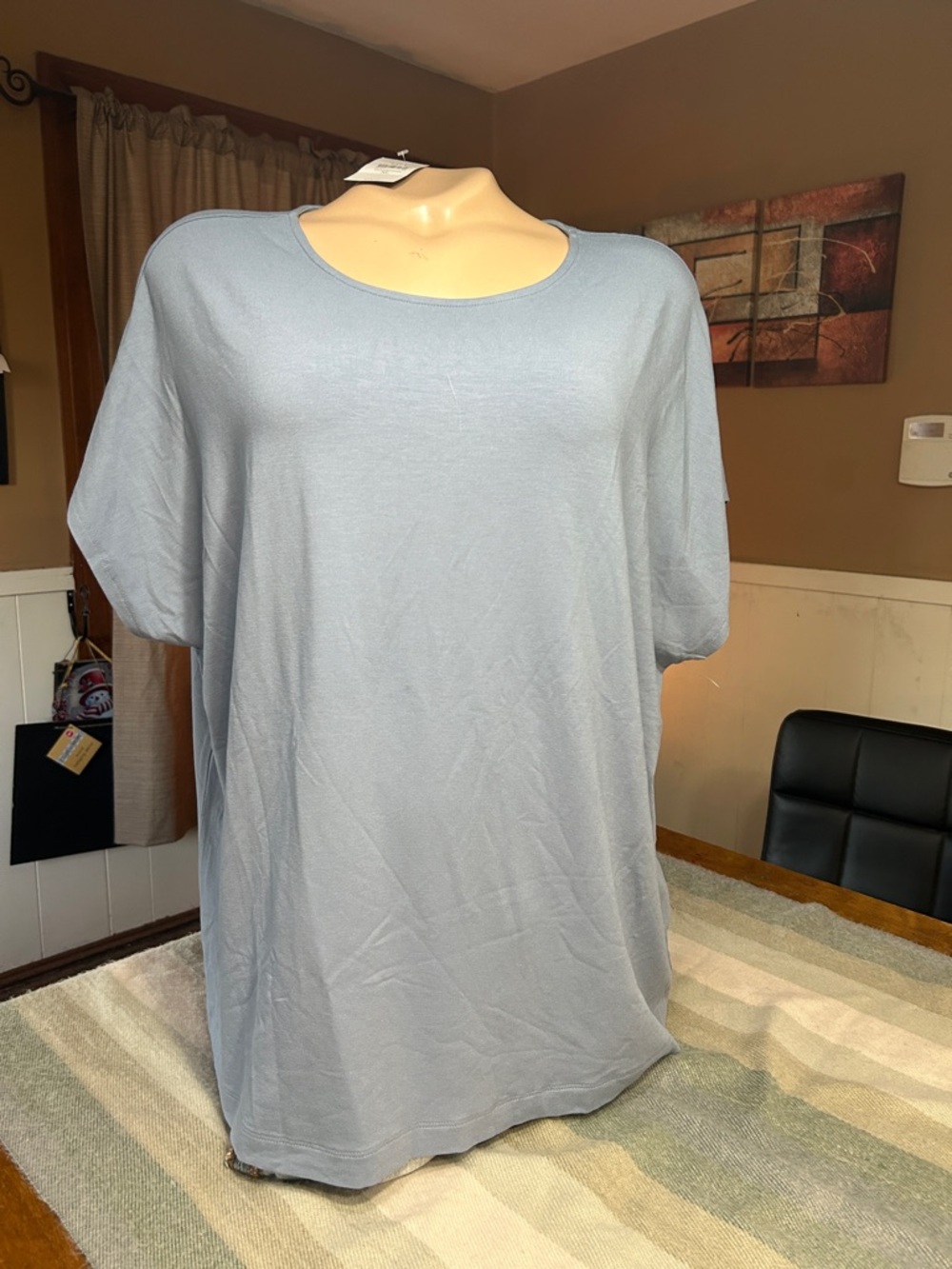 J. Jill Wearever Collection Scoop Neck Top in Moonstone size XL- NEW